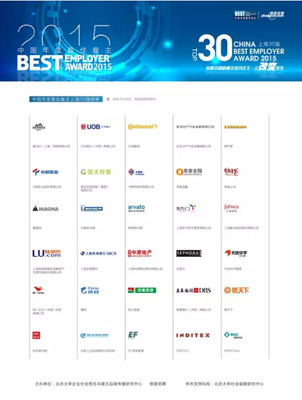 統一企業榮膺2015中國年度最佳雇主 卓越人才戰略驅動品牌新高度